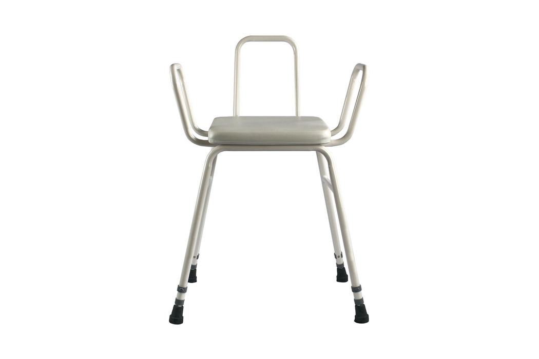Perching Stool - Arms and Metal Back from Ulitmate Healthcare - Mobility 2 You.