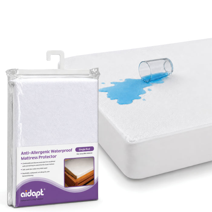 Anti-Allergenic Waterproof Mattress Protector Single