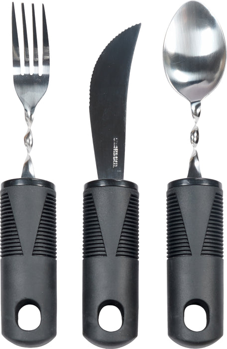Large Handled Bendable Cutlery Set (3 Pcs)