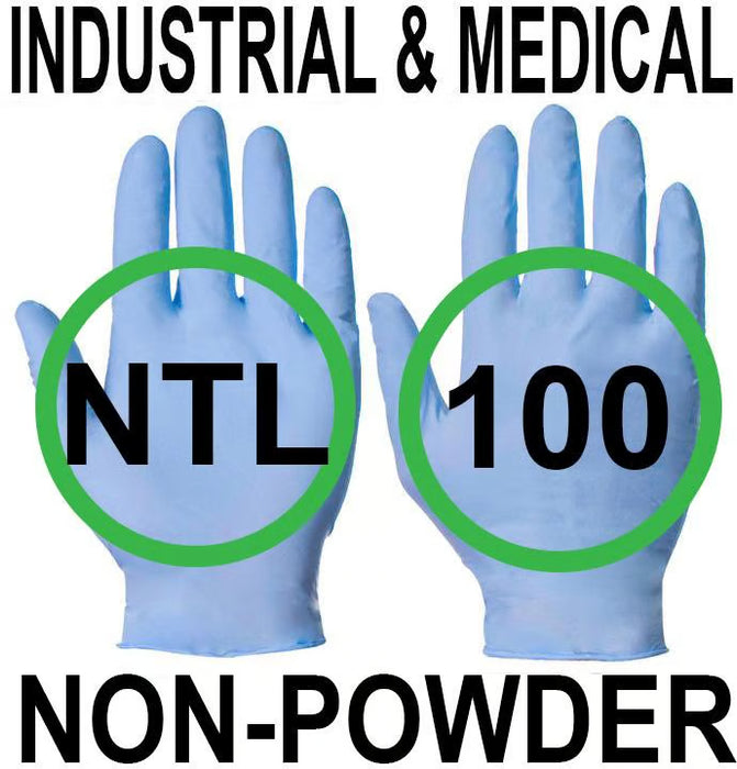 Supertouch Blue Medical Powderfree Nitrile Blue Gloves - Box of 50 Pairs