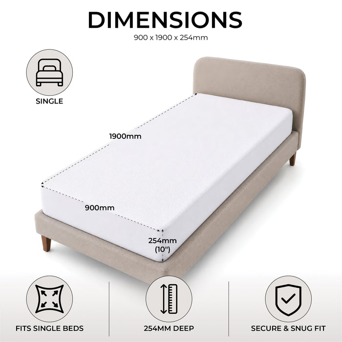 Anti-Allergenic Waterproof Mattress Protector Single