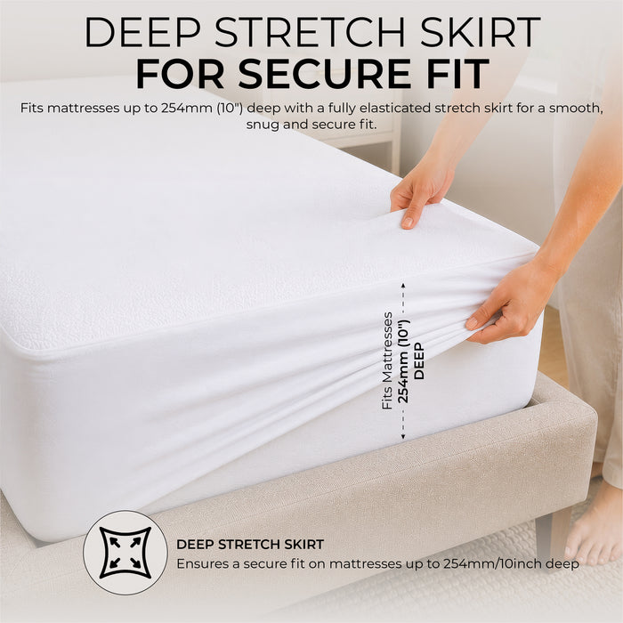 Anti-Allergenic Waterproof Mattress Protector Single