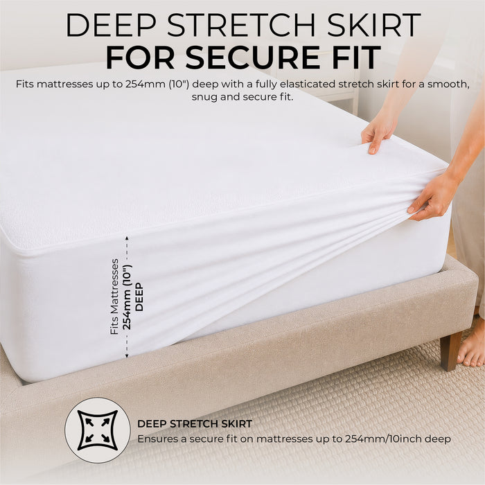 Anti-Allergenic Waterproof Mattress Protector Double