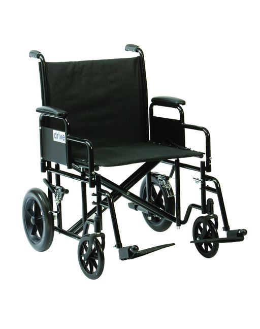 Bariatric Steel Transport Chair (Black) - Mobility2you - discount wholesale prices - from Drive DeVilbiss Healthcare