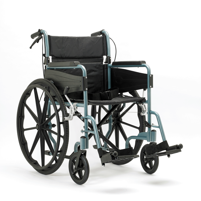 Escape Lite Self Propel Wheelchair - Wide - Silver Blue
