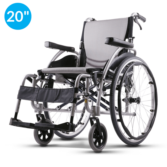 Ergo 125 Self Propel 20" Wheelchair - Silver - Karma